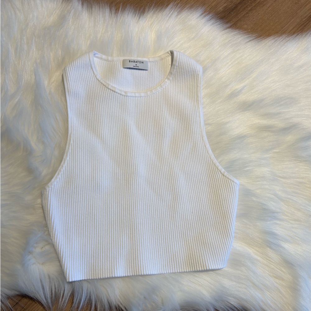 Babaton Cropped Ribbed Tank Top